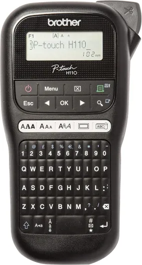 Brother PT-H110 Handheld Label Printer, P-Touch Labeller with QWERTY Keyboard