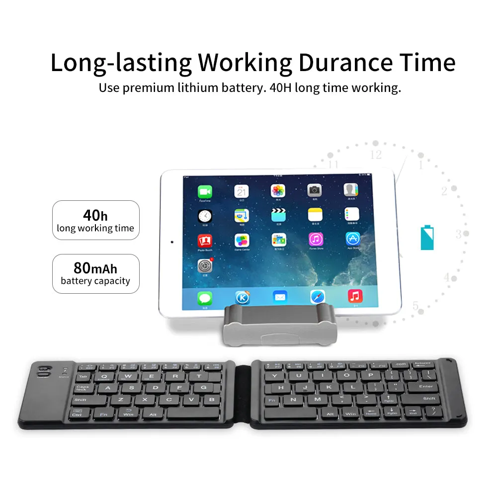 BT Foldable  Full Size Keyboard Rechargeable