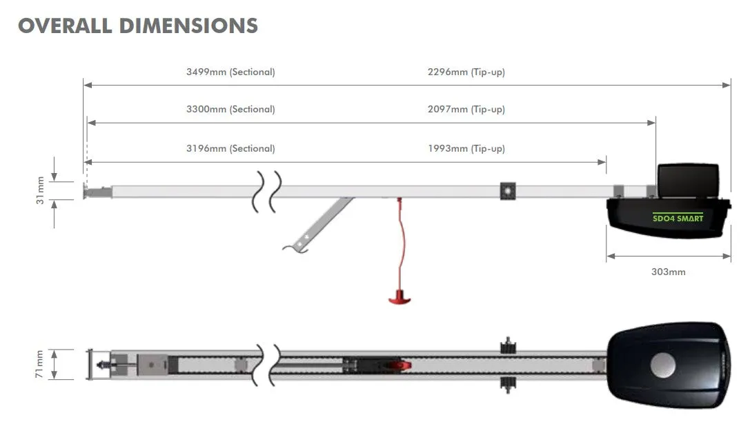 Centurion Systems SMART SDO4 T10 Garage Door Motor Kit