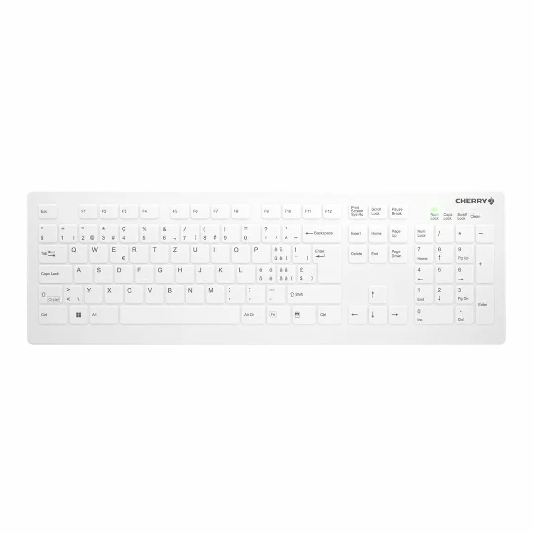 Cherry Ak-C8112 Keyboard Medical Rf Wireless Qwertz Swiss White