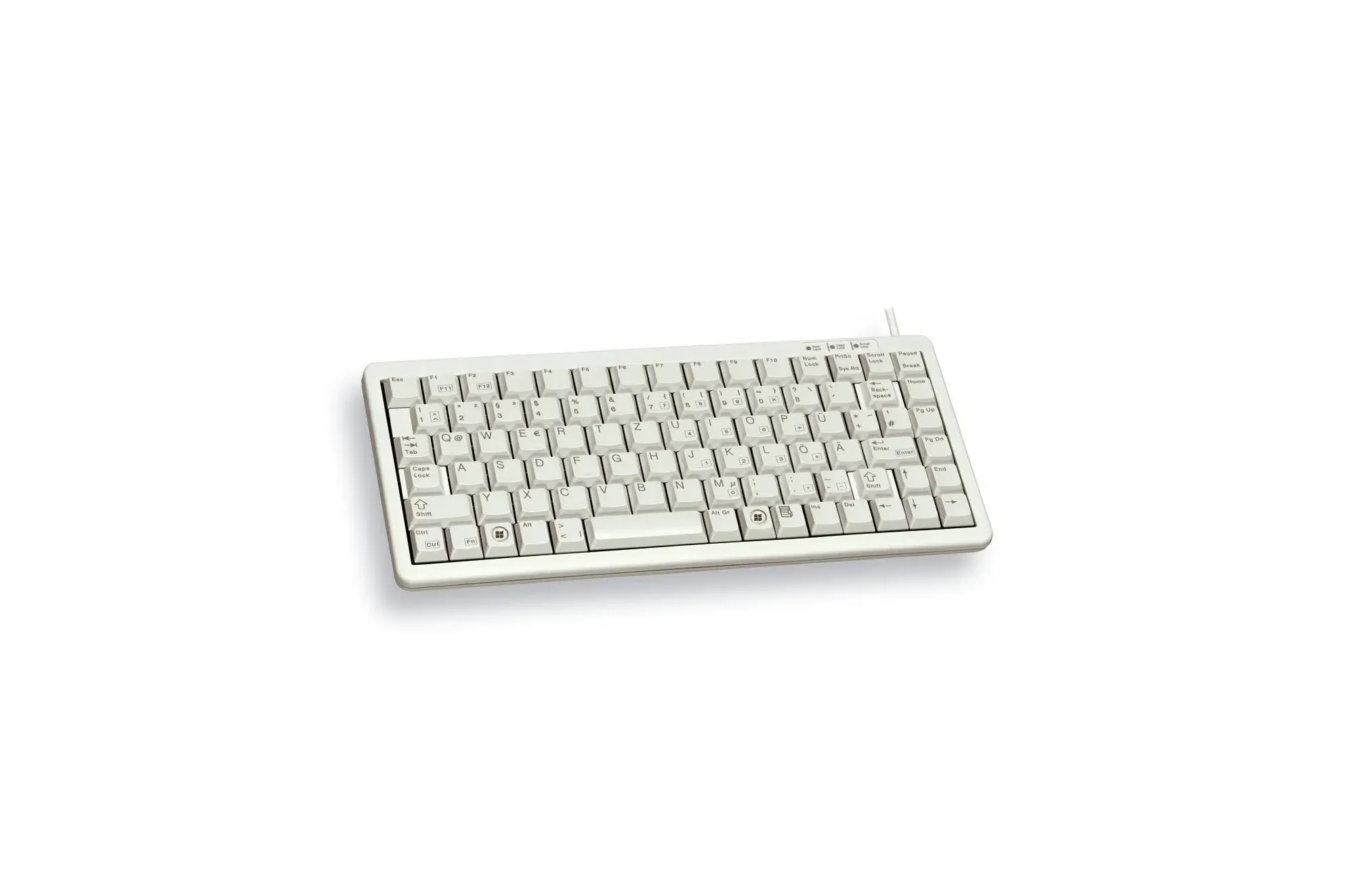 CHERRY G84-4100 COMPACT KEYBOARD Corded, USB/PS2, Light Grey, (QWERTY - UK)