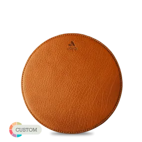 Custom Leather Round Mouse Pad