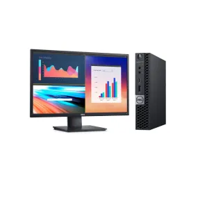 Dell OptiPlex 7070, Micro Desktop Bundled with 24" Monitor, Intel Core i5-9500T, 2.0GHz, 16GB RAM, 256GB M2 NVMe SSD, Windows 11 Pro, Grade A Refurbished - EE