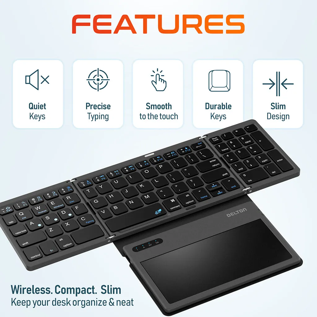 Delton F92 Foldable Wireless Keyboard