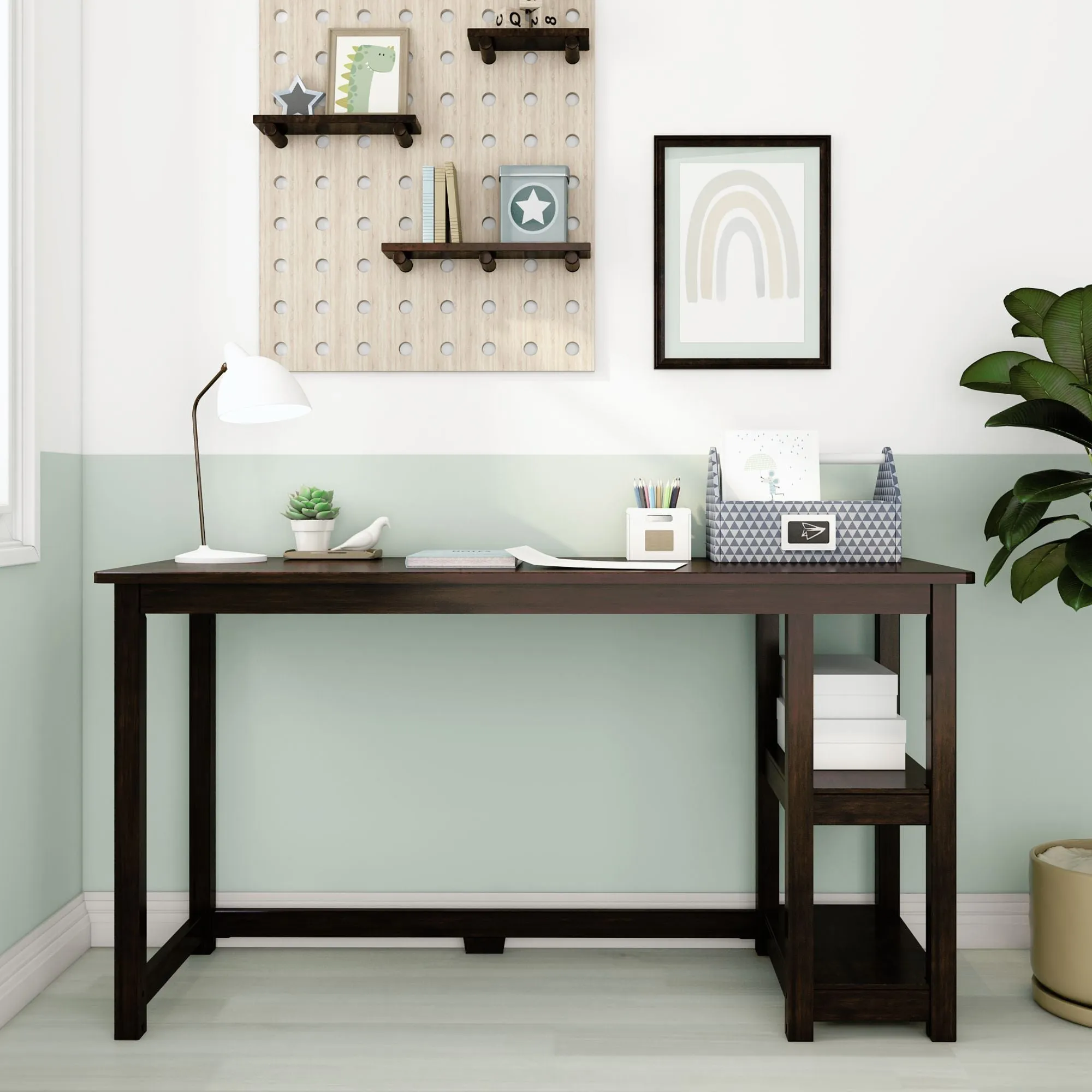 Desk with Shelves