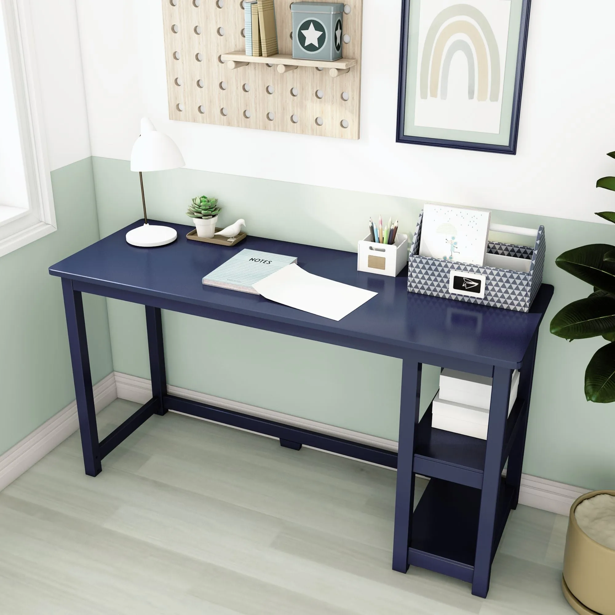 Desk with Shelves