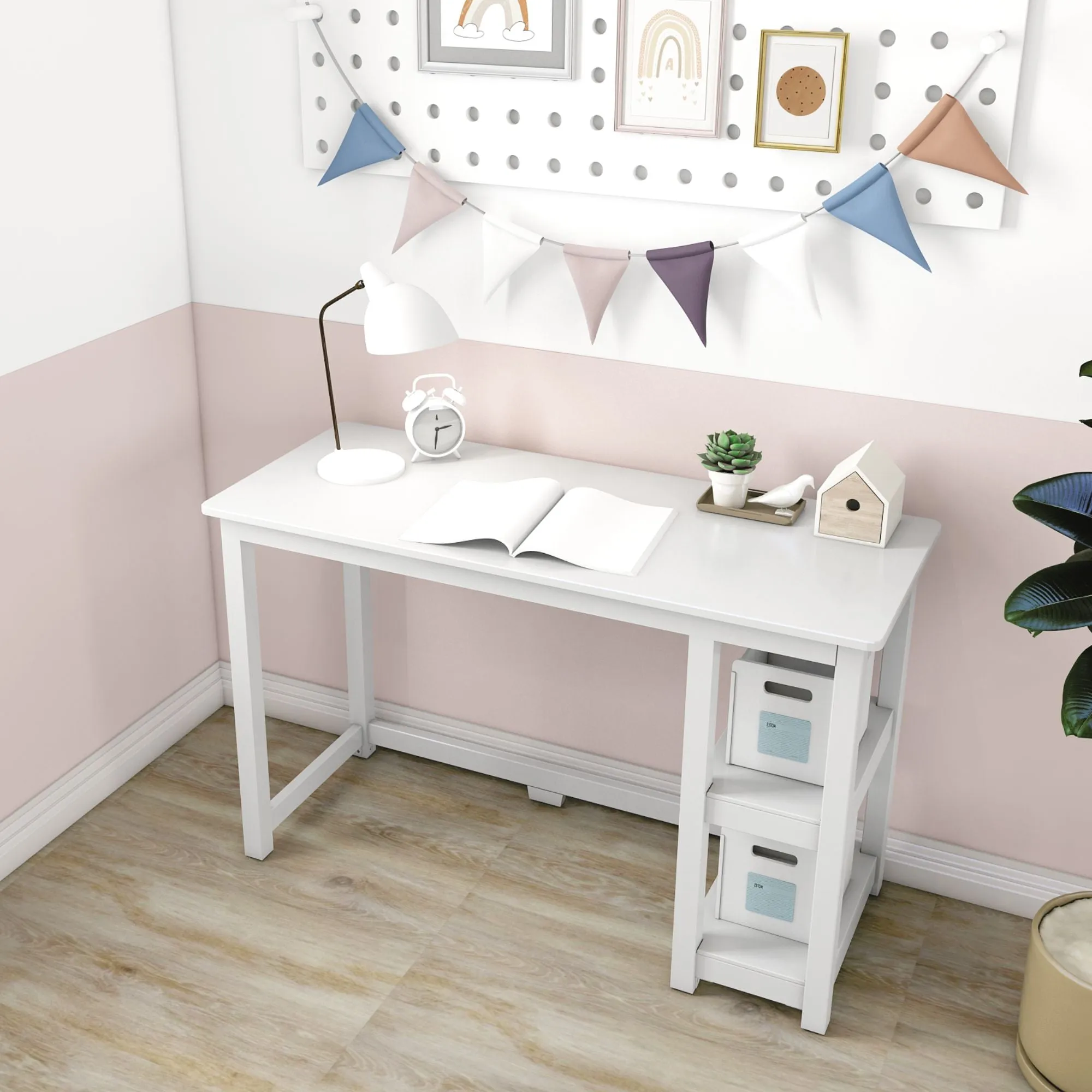 Desk with Shelves