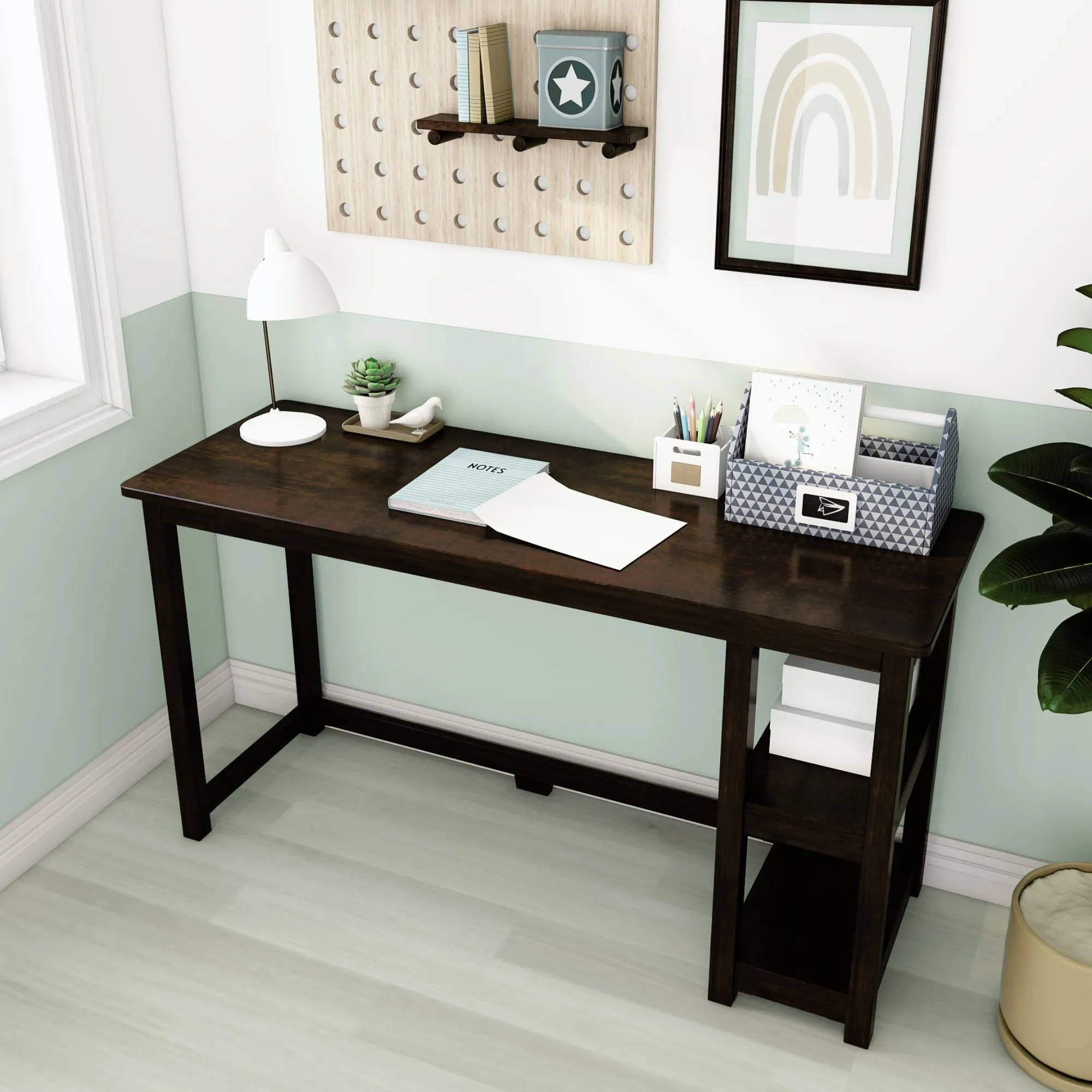 Desk with Shelves