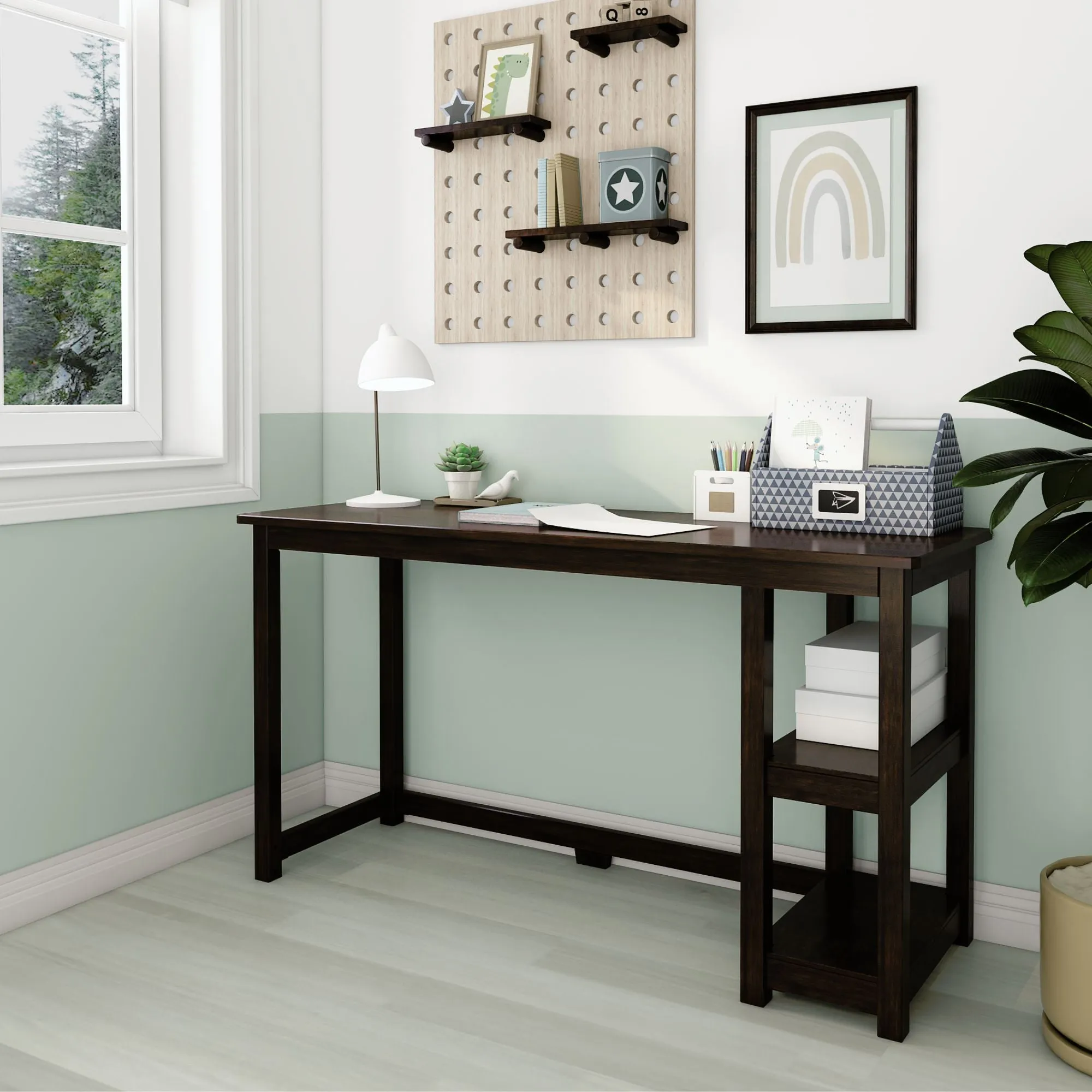 Desk with Shelves