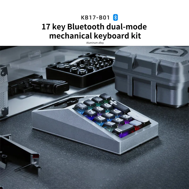 DOIO KB17-B01 QMK/VIA Macro Keyboard Dual-mode Mechanical Keyboard Kit