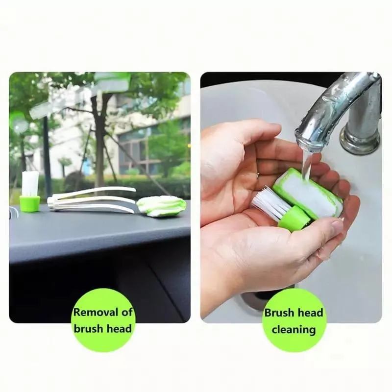 Duster For Car Air Vent, Automotive Air Conditioner Cleaner and Brush, Dust Collector Cleaning Cloth Tool