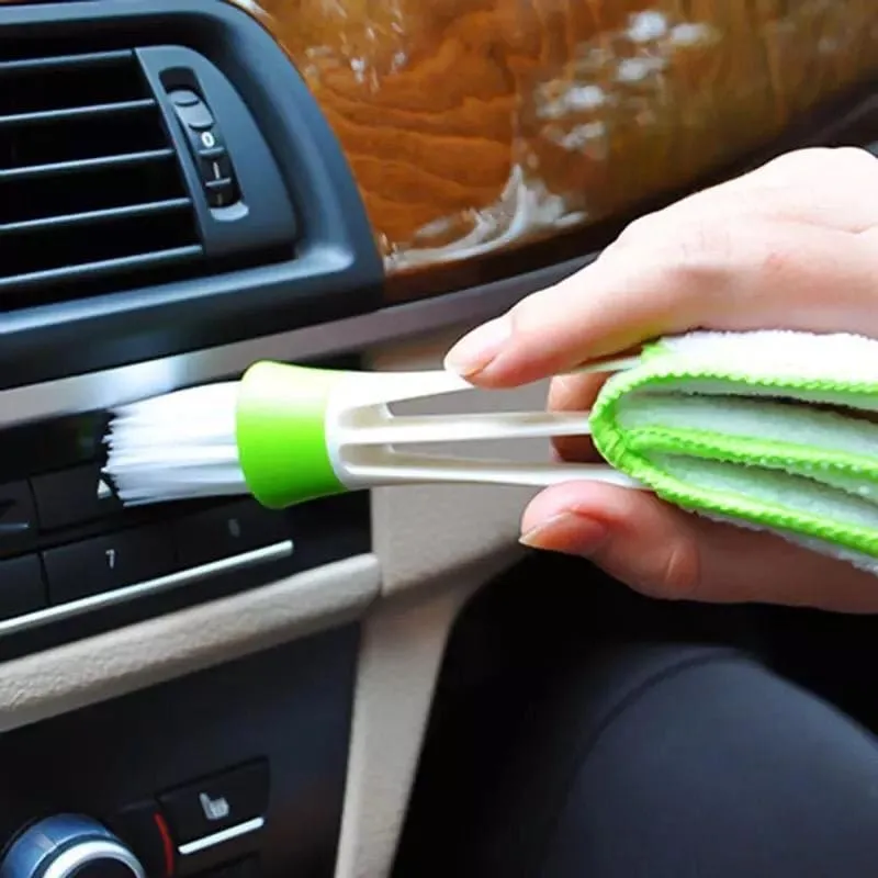 Duster For Car Air Vent, Automotive Air Conditioner Cleaner and Brush, Dust Collector Cleaning Cloth Tool