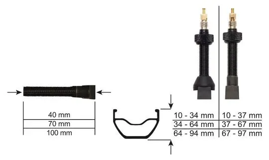 Effetto Mariposa Tubeless Valve (2 Pcs)