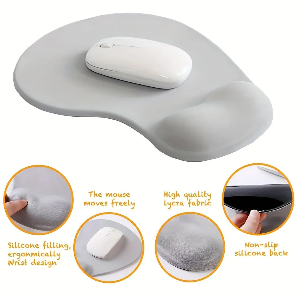 Ergonomic Mouse Pad with Gel Wrist Support for Office or Gaming