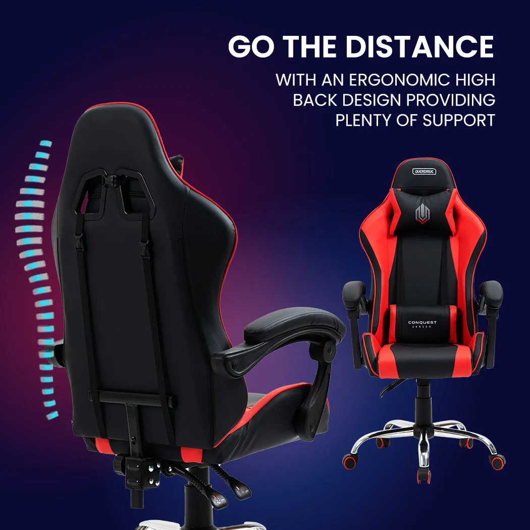 Ergonomic Reclining Gaming Chair with Lumbar & Neck Support, Overdrive