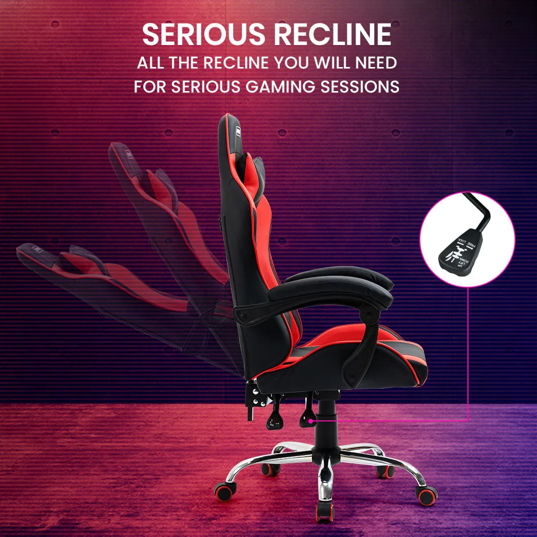 Ergonomic Reclining Gaming Chair with Lumbar & Neck Support, Overdrive