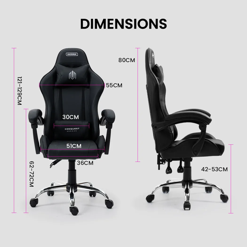 Ergonomic Reclining Gaming Chair with Lumbar Neck Pillows - Overdrive