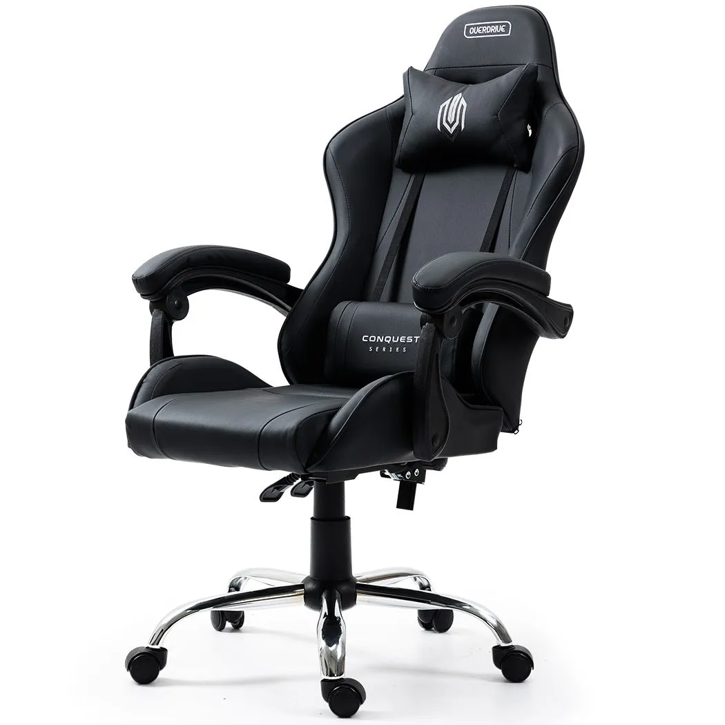 Ergonomic Reclining Gaming Chair with Lumbar Neck Pillows - Overdrive