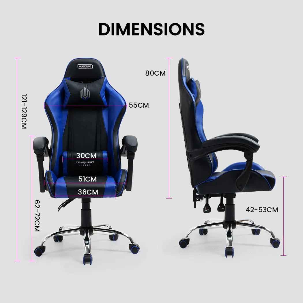 Ergonomic Reclining Gaming Chair with Lumbar Support, Overdrive