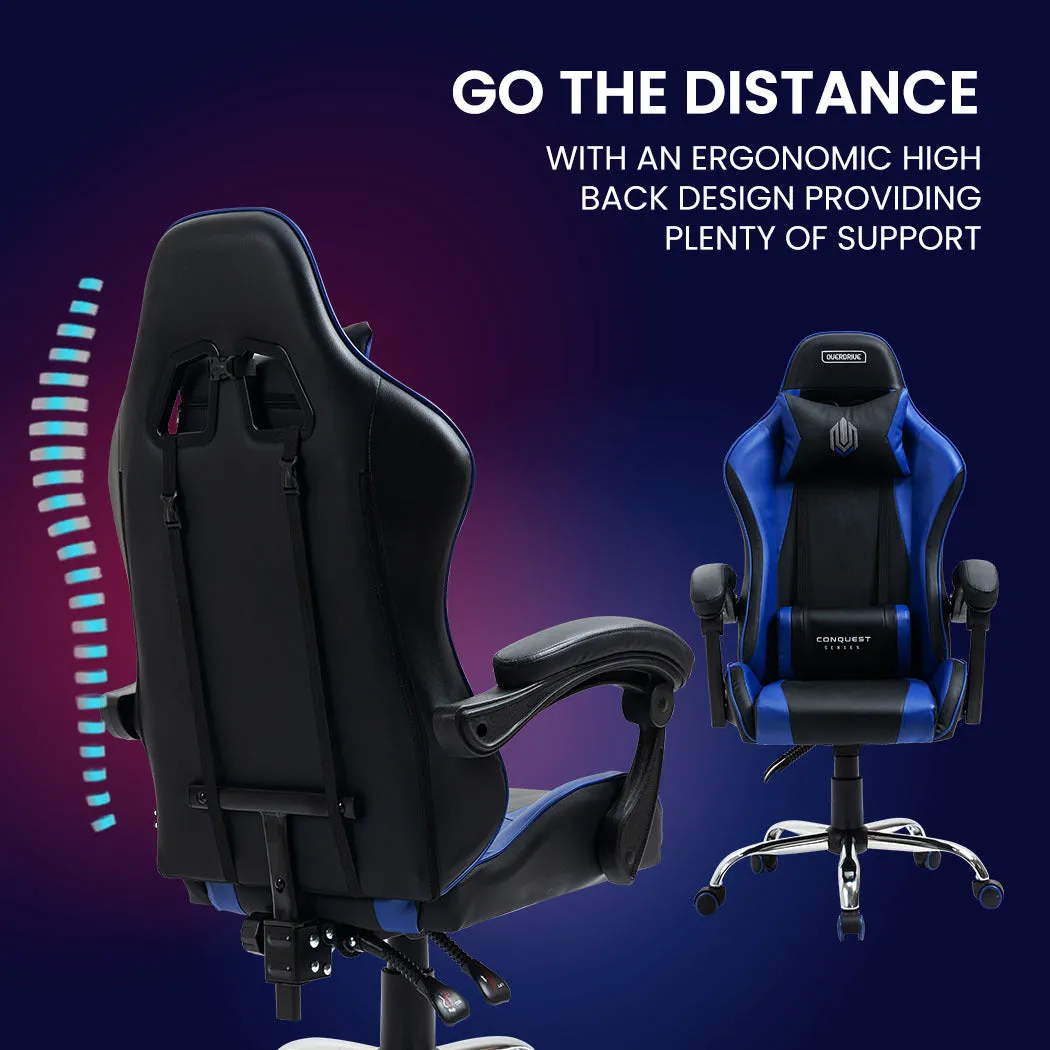 Ergonomic Reclining Gaming Chair with Lumbar Support, Overdrive