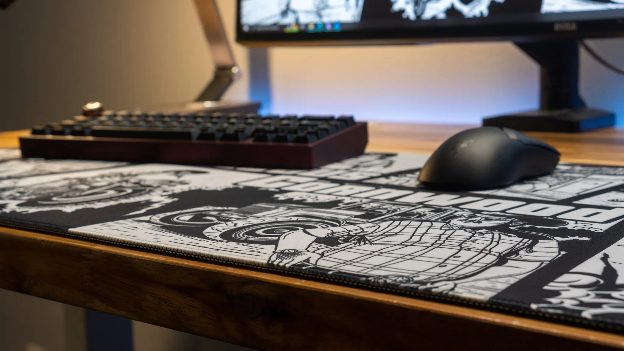 EsfandTV "Cletus Cornwood B&W" Limited Edition Content Creator Collaboration Gaming XL Gaming Mouse Pad