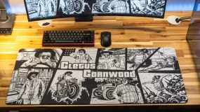 EsfandTV "Cletus Cornwood B&W" Limited Edition Content Creator Collaboration Gaming XL Gaming Mouse Pad