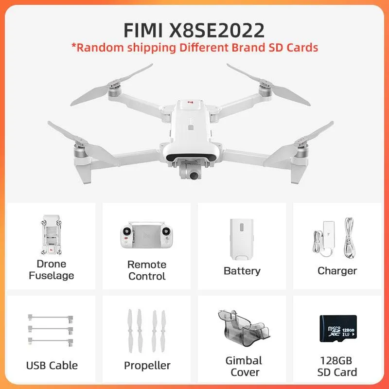 FIMI X8SE 2022 Camera Drone 4K professional Quadcopter camera RC Helicopter 10KM FPV 3-axis Gimbal 4K Camera GPS RC Drone New