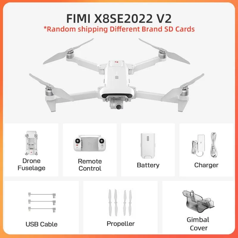 FIMI X8SE 2022 Camera Drone 4K professional Quadcopter camera RC Helicopter 10KM FPV 3-axis Gimbal 4K Camera GPS RC Drone New