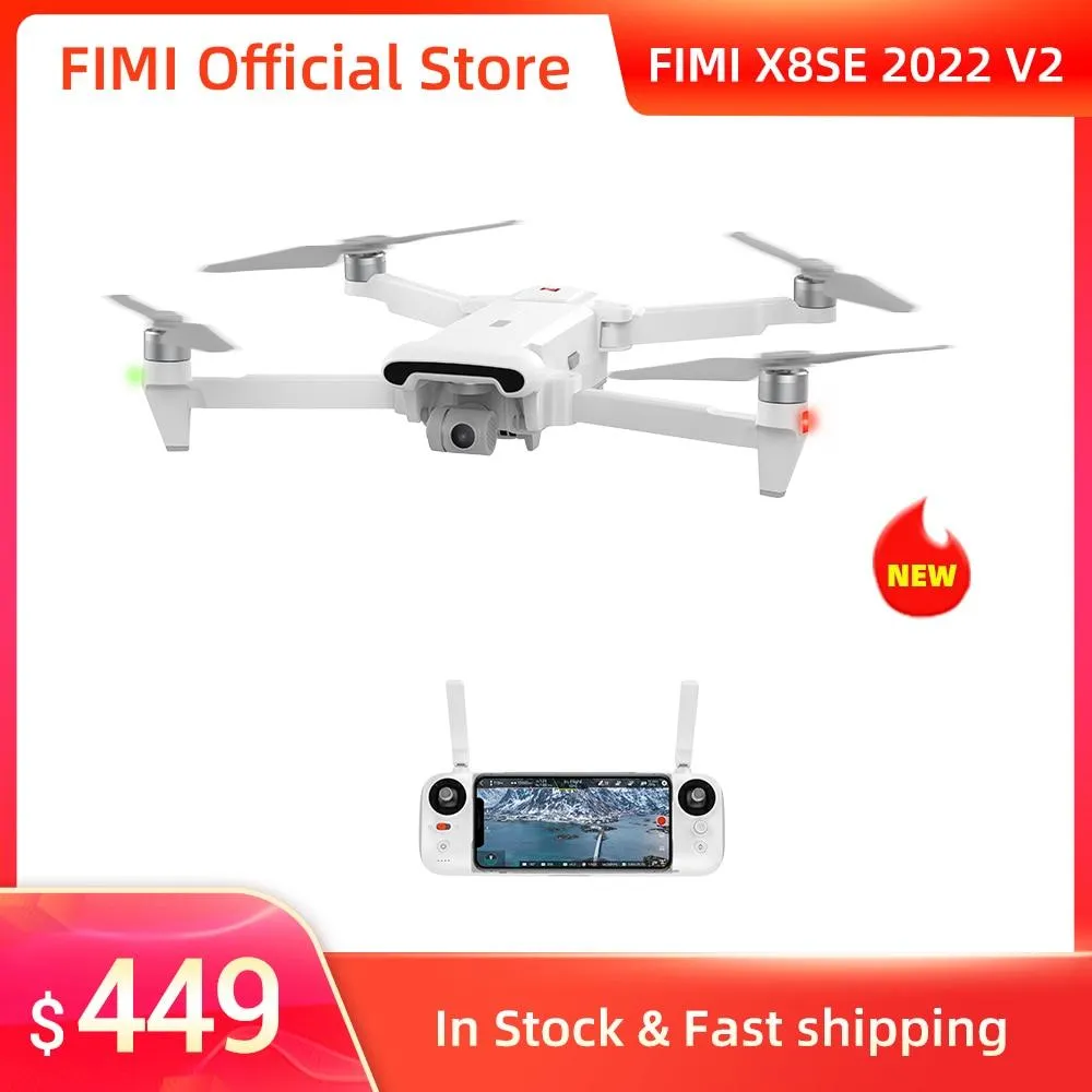 FIMI X8SE 2022 Camera Drone 4K professional Quadcopter camera RC Helicopter 10KM FPV 3-axis Gimbal 4K Camera GPS RC Drone New