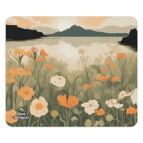 Flowers at the Lake, Computer Mouse Pad - for Home or Office