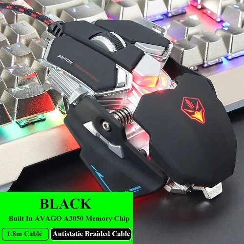 G10 Gaming Mouse Mice 9 Buttons 4 Colors With Light USB Wired Gamer Mouse Professional Optical Mouse 4000 Adjustable DPI