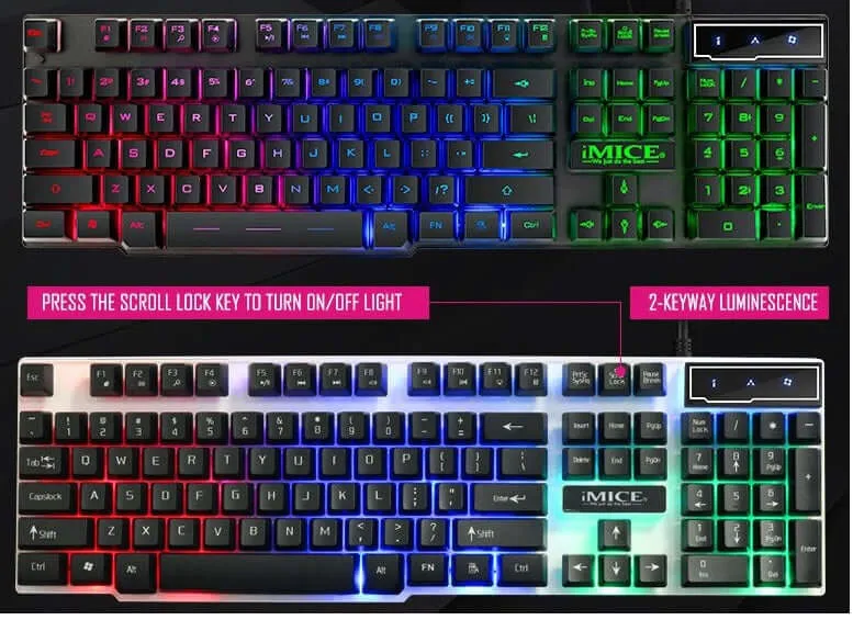 Gaming Keyboard Backlight Suspension Key