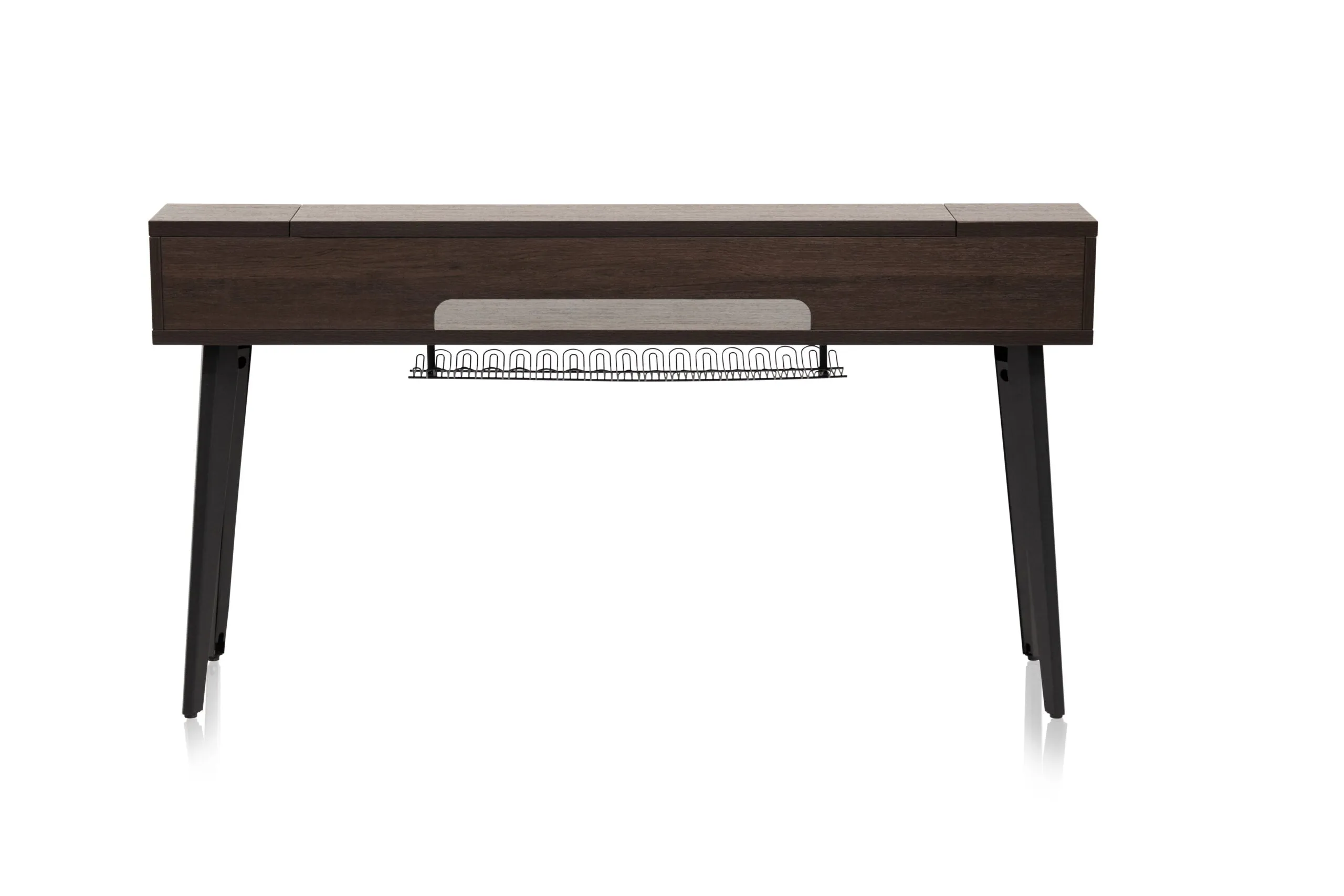 Gator GFW-ELITEKEYTBL88-BRN Elite Furniture Series Keyboard Table - 88-Note, Dark Walnut