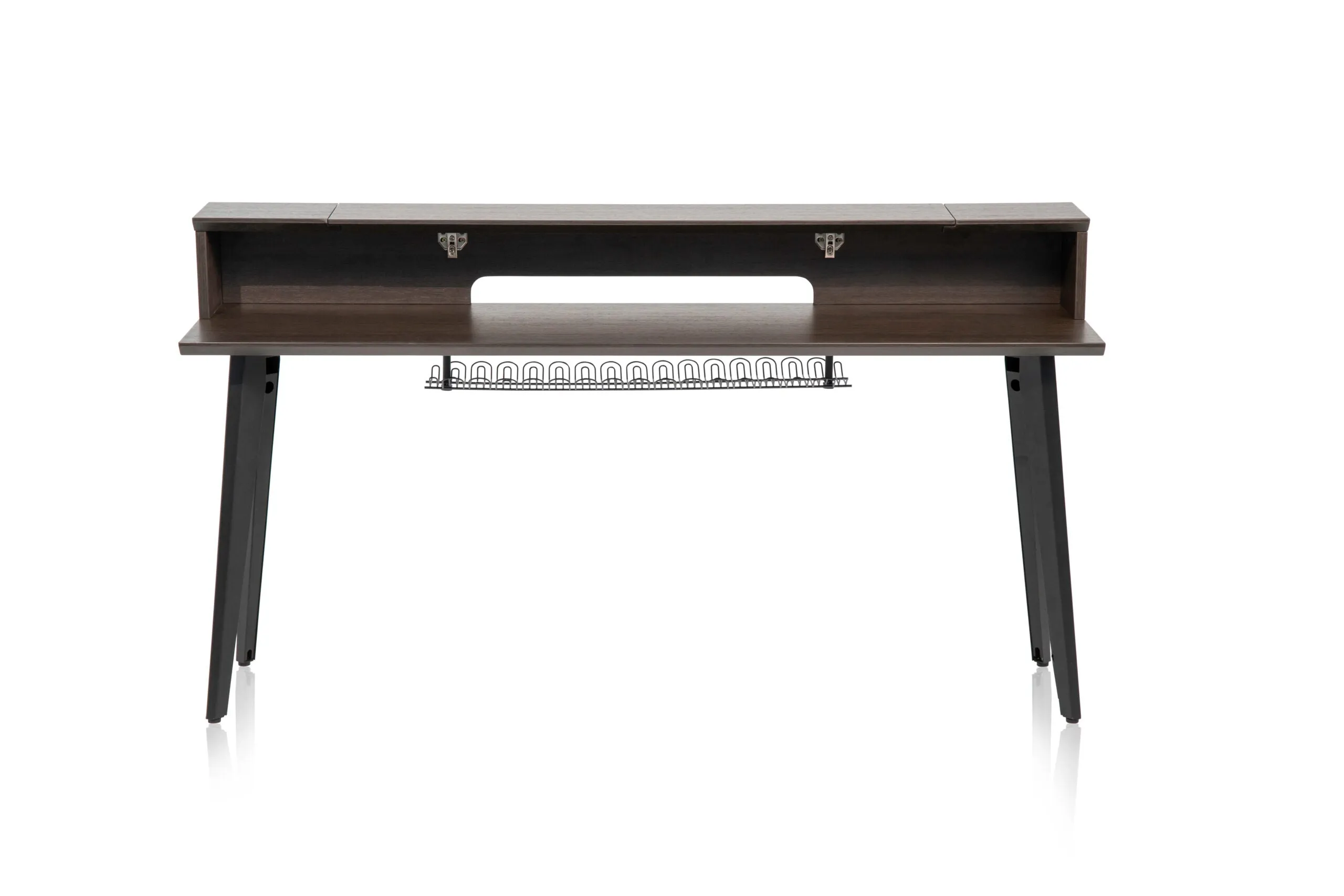 Gator GFW-ELITEKEYTBL88-BRN Elite Furniture Series Keyboard Table - 88-Note, Dark Walnut