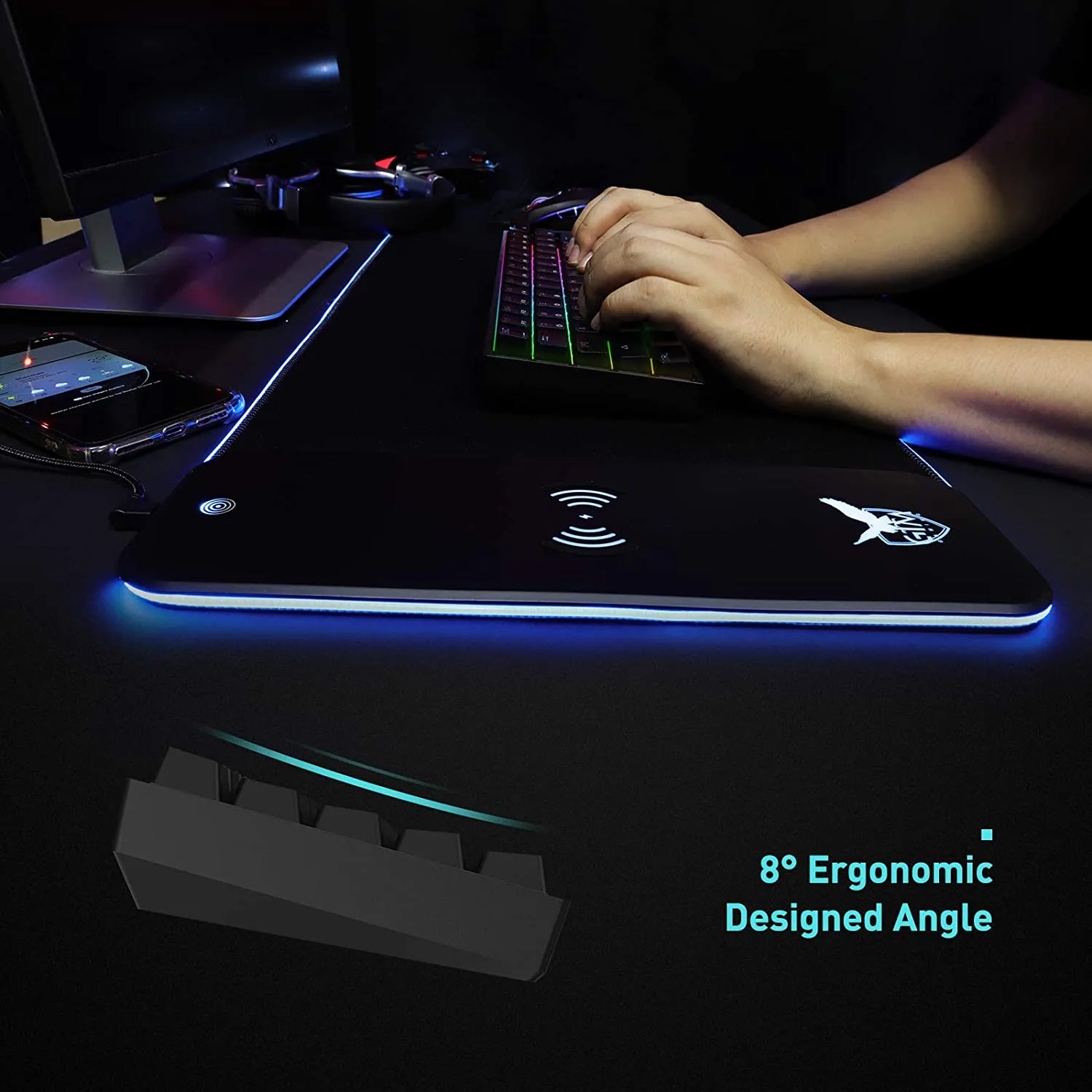 GIM 64 Keys Gateron Mechanical Gaming Keyboard, RGB Backlit Hot Swappable Wired Keyboard with Full Keys Programmable