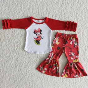 girls spring autumn cartoon tops bottoms outfit 6 A14-28