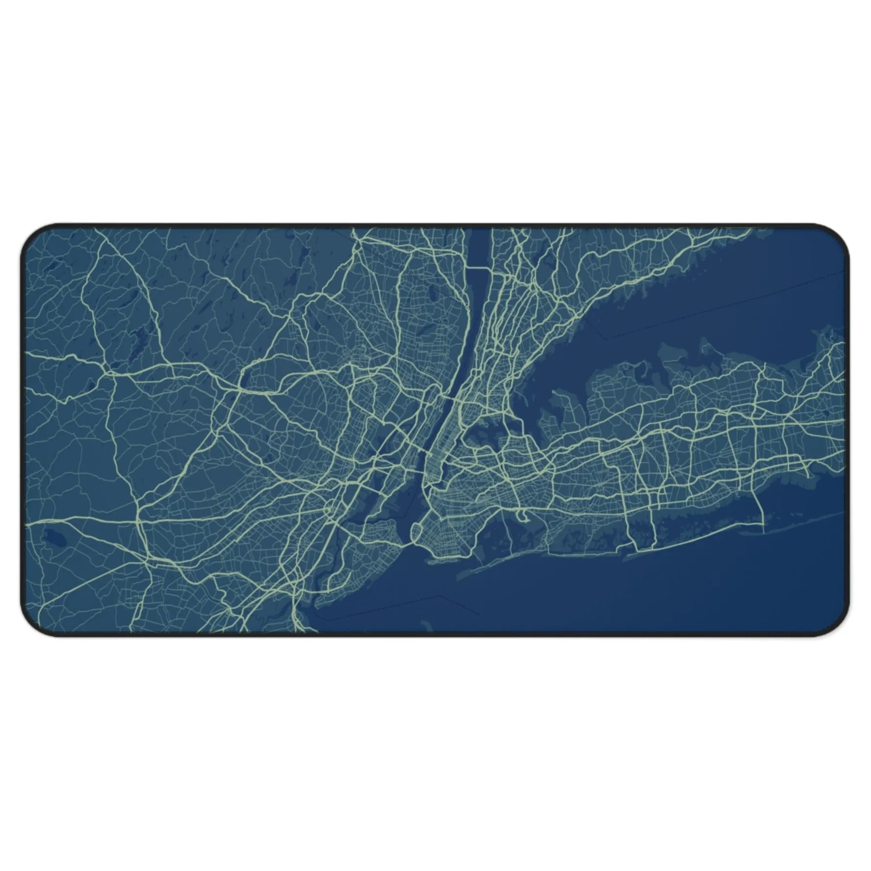 Glowing NYC X Ray Map Desk Mat