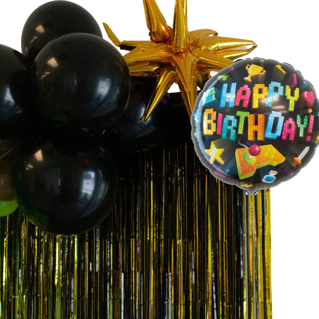 Happy Birthday Gaming Round Foil Balloon (18 Inches)