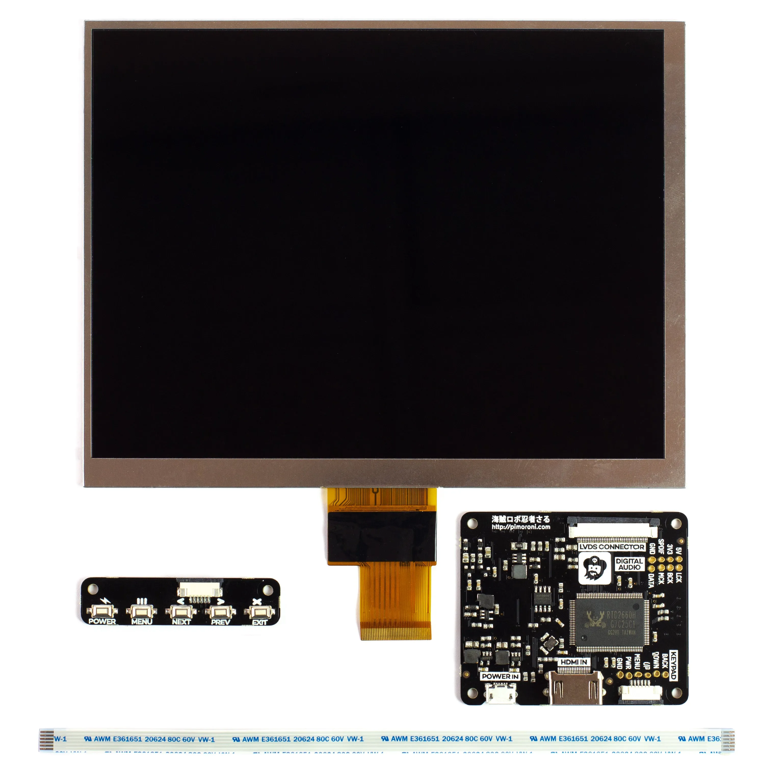 HDMI 8" IPS LCD Screen Kit (1024x768)