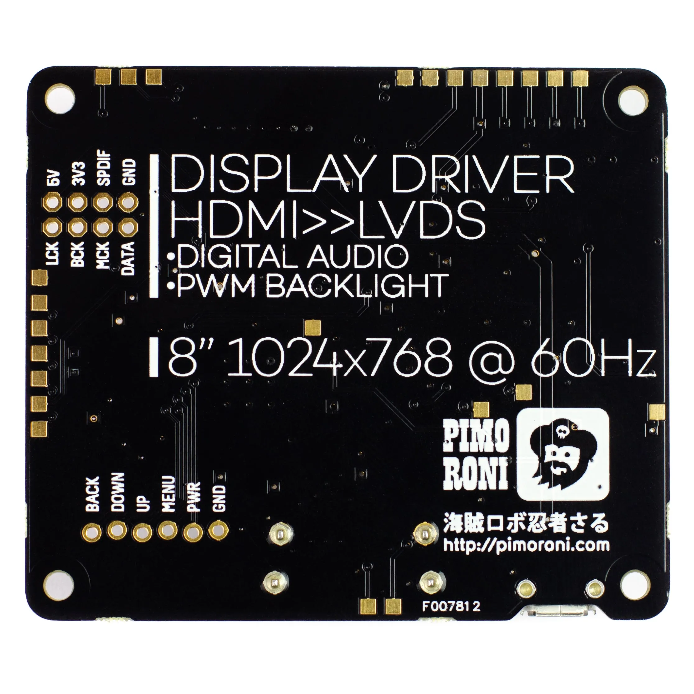 HDMI 8" IPS LCD Screen Kit (1024x768)