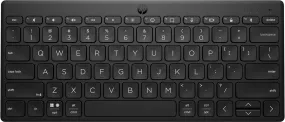 HP 350 Compact Bluetooth Keyboard. Connect up to 3 devices via Bluetooth 5.2, Multi-OS, with SMART shortcuts, dictation and emoji keys, made from 60% recycled materials, Black