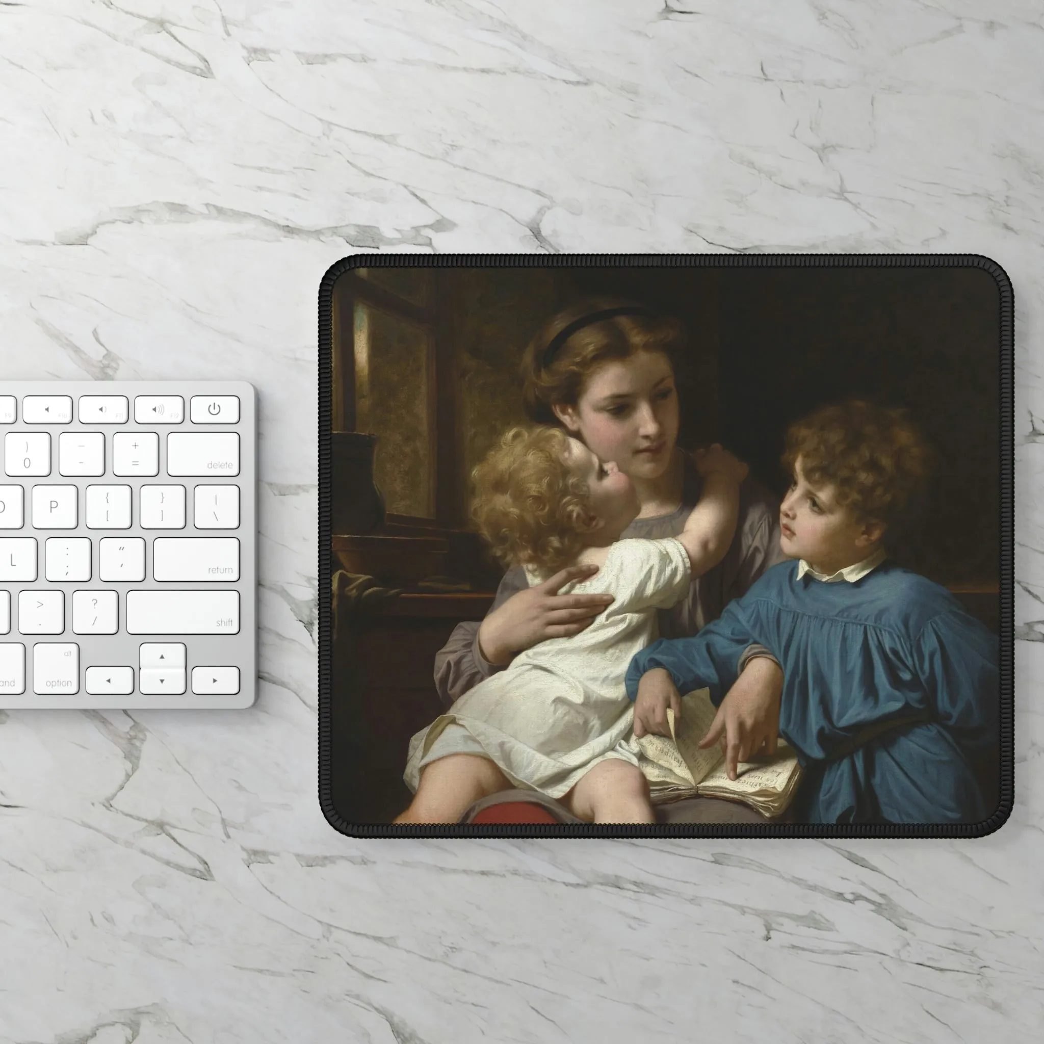 Hugues Merle: "La lecture" - Gaming Mouse Pad