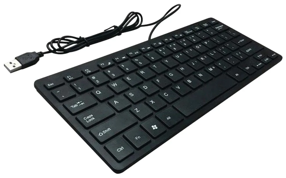 Industrial-Grade Rigid Water Resistant USB Keyboard for GoDex Systems - Compact Design (1-1/2" H × 4-3/4" L × 11" W) - Ideal for Harsh Environments, Manufacturing, and Outdoor Use.