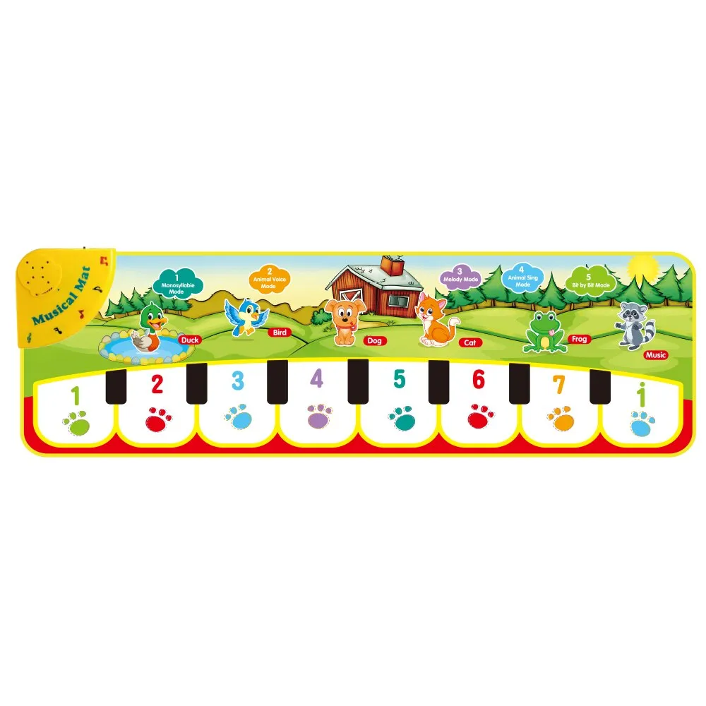 Interactive Animal Sound Piano Mat - Fun Educational Toy for Kids