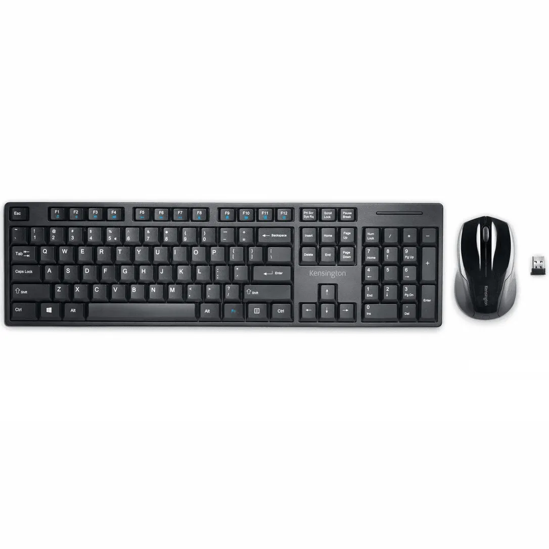 Kensington Pro Fit Keyboard And Mouse Set Wireless Low Profile Black