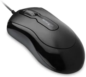 Kensington Wired USB 3.0 Optical Mouse – Ambidextrous, Scroll Wheel, Black