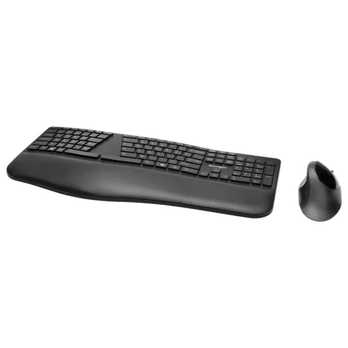 Kensington Wireless Ergonomic Keyboard and Mouse Combo Black