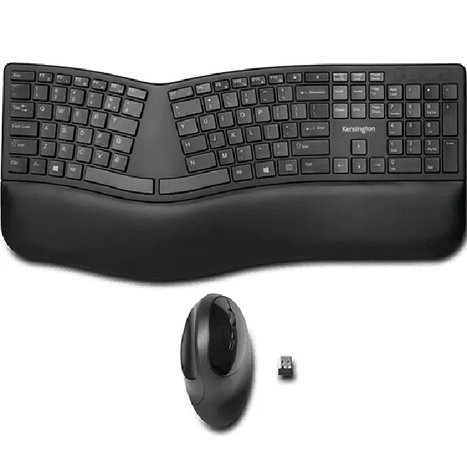 Kensington Wireless Ergonomic Keyboard and Mouse Combo Black