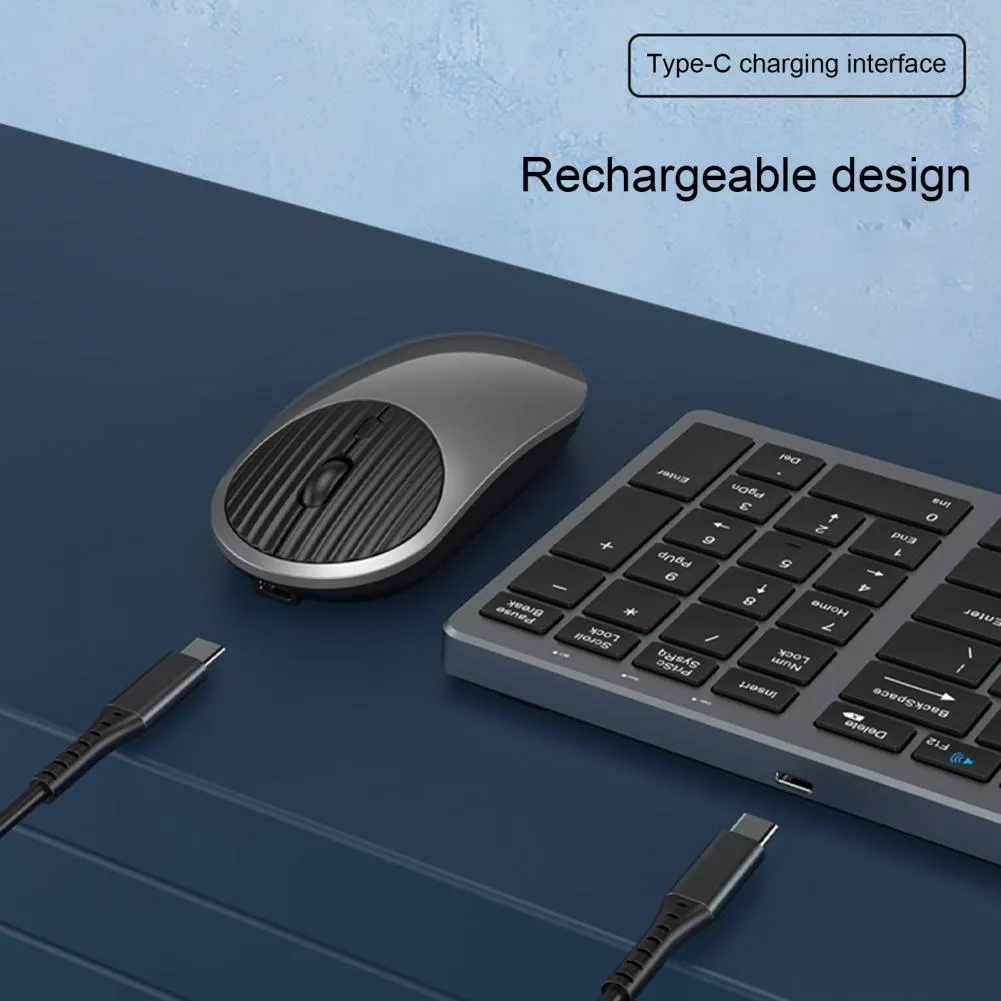 Keyboard Mouse Set Three-mode Connection 2.4Ghz Dual  Bluetooth-compatible Slim Computer Keyboard Mouse Set Computer Accessories