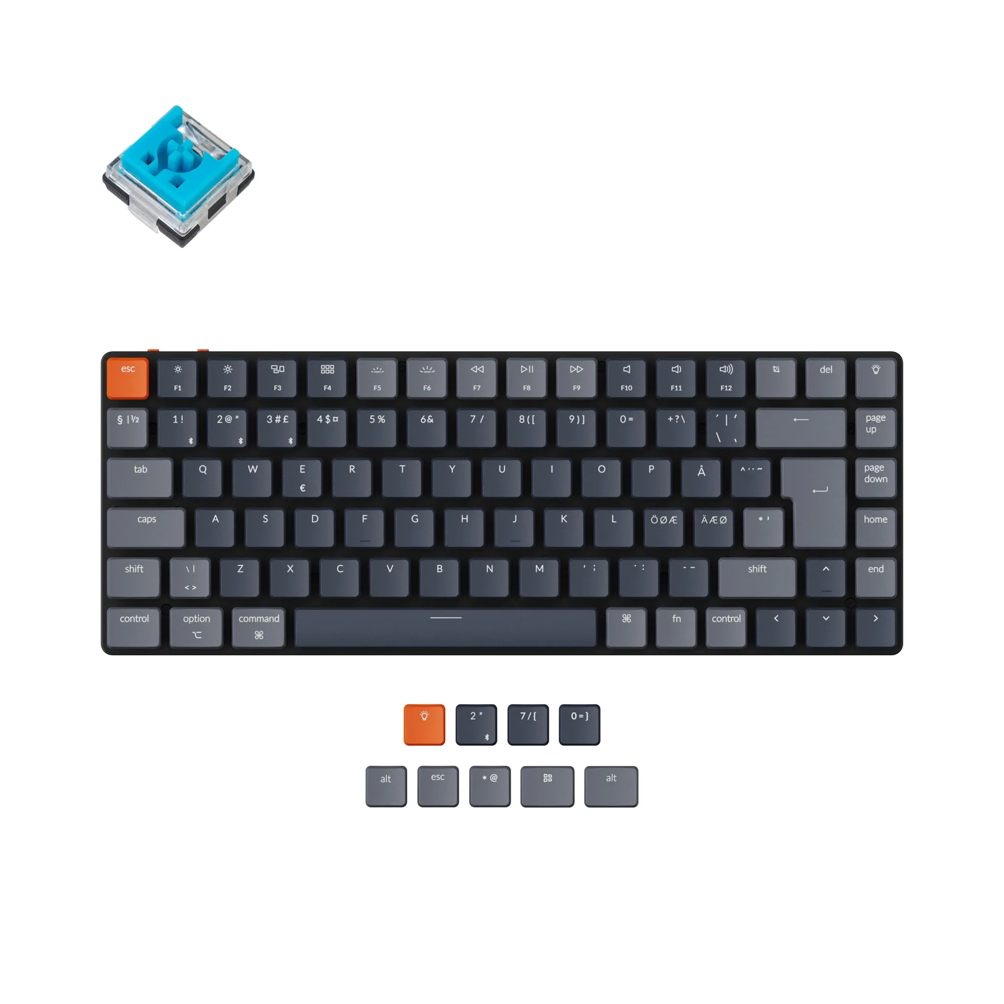 Keychron K3 Ultra-slim Wireless Mechanical Keyboard (Nordic ISO Layout) - Version 2